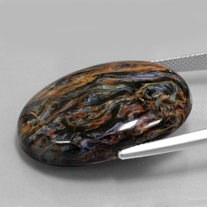 Pietersite Multicolore naturelle Coupe ovale, 36.77 ct, Opaque