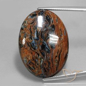Pietersite Multicolore naturelle Coupe ovale, 26.24 ct, Opaque