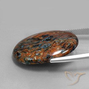 Pietersite Multicolore naturelle Coupe ovale, 26.24 ct, Opaque