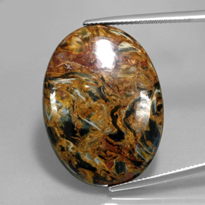 Pietersite Multicolore naturelle Coupe ovale, 27.92 ct, Opaque