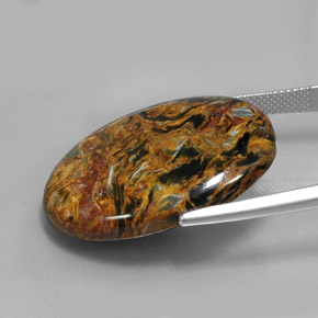 Pietersite Multicolore naturelle Coupe ovale, 27.92 ct, Opaque