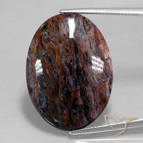 18.72ct Naturel Multicolore Pietersite, ovale, Opaque