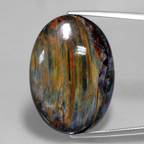 Pietersite Multicolore naturelle Coupe ovale, 28.90 ct, Opaque
