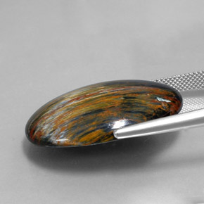 Pietersite Multicolore naturelle Coupe ovale, 28.90 ct, Opaque