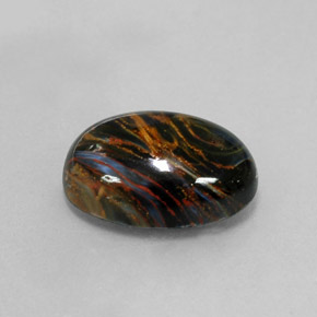 Pietersite Multicolore naturelle Coupe ovale, 7.86 ct, Opaque