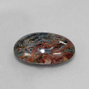 Piétersite multicolore naturelle coupe ovale, 6,85 ct, opaque