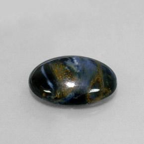 Piétersite multicolore naturelle coupe ovale, 5,59 ct, opaque