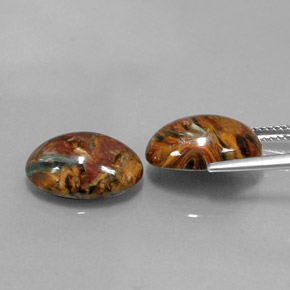 Achetez naturel ct multicolore piétersite gems, coupe ovale, en provenance namibie chez gemselect. en stock, livraison internationale!