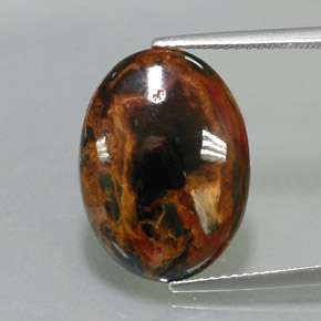 Piétersite multicolore naturelle coupe ovale, 5,53 ct, opaque