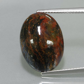 Piétersite multicolore naturelle coupe ovale, 7,68 ct, opaque
