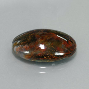 Piétersite multicolore naturelle coupe ovale, 7,68 ct, opaque