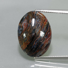 Piétersite multicolore naturelle coupe ovale, 7,82 ct, opaque