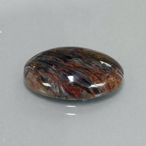 Piétersite multicolore naturelle coupe ovale, 7,82 ct, opaque