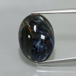 Piétersite multicolore naturelle coupe ovale, 9,68 ct, opaque