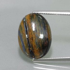 Pietersite Multicolore naturelle Coupe ovale, 9.38 ct, Opaque