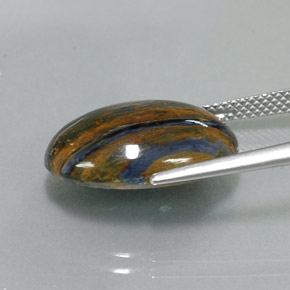 Pietersite Multicolore naturelle Coupe ovale, 9.38 ct, Opaque