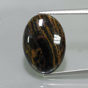 Piétersite multicolore naturelle coupe ovale, 8,24 ct, opaque