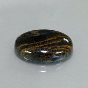 Piétersite multicolore naturelle coupe ovale, 8,24 ct, opaque
