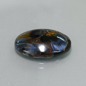 Piétersite multicolore naturelle coupe ovale, 7,40 ct, opaque