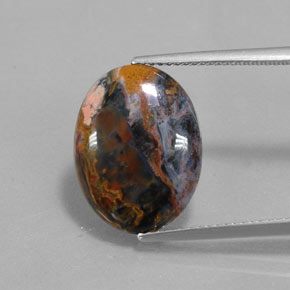 Pietersite Multicolore naturelle Coupe ovale, 4.33 ct, Opaque