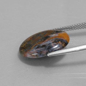 Pietersite Multicolore naturelle Coupe ovale, 4.33 ct, Opaque