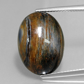 Pietersite Multicolore naturelle Coupe ovale, 10.13 ct, Opaque