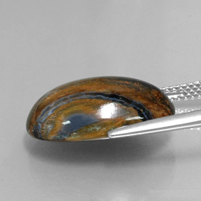 Pietersite Multicolore naturelle Coupe ovale, 10.13 ct, Opaque