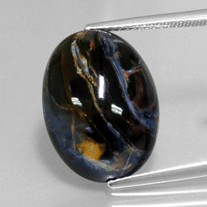Piétersite multicolore naturelle coupe ovale, 10,98 ct, opaque