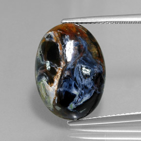 Piétersite multicolore naturelle coupe ovale, 11,36 ct, opaque