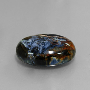 Piétersite multicolore naturelle coupe ovale, 11,36 ct, opaque