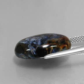 Piétersite multicolore naturelle coupe ovale, 11,36 ct, opaque
