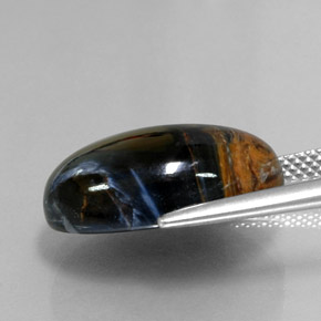 Piétersite multicolore naturelle coupe ovale, 12,64 ct, opaque