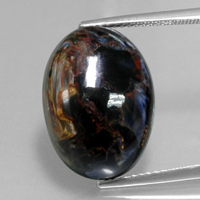 Piétersite multicolore naturelle coupe ovale, 13,37 ct, opaque