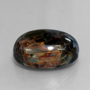 Piétersite multicolore naturelle coupe ovale, 13,37 ct, opaque