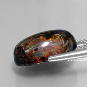 Piétersite multicolore naturelle coupe ovale, 13,37 ct, opaque