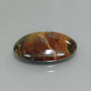 Pietersite Multicolore naturelle Coupe ovale, 6.54 ct, Opaque