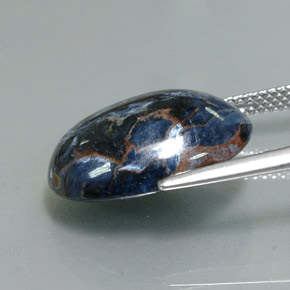 Piétersite multicolore naturelle coupe ovale, 9,37 ct, opaque