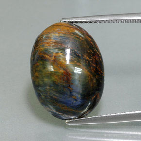 Piétersite multicolore naturelle coupe ovale, 9,76 ct, opaque