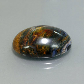 Piétersite multicolore naturelle coupe ovale, 9,76 ct, opaque