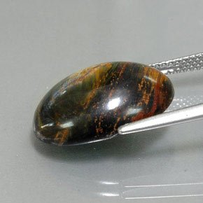 Piétersite multicolore naturelle coupe ovale, 9,76 ct, opaque