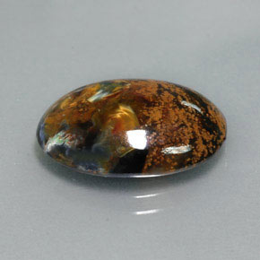 Pietersite Multicolore naturelle Coupe ovale, 6.78 ct, Opaque
