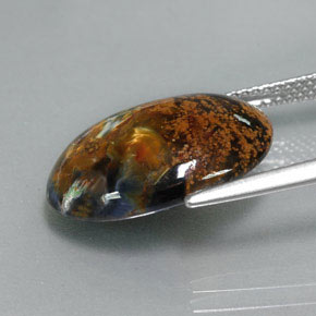 Pietersite Multicolore naturelle Coupe ovale, 6.78 ct, Opaque