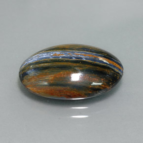 Piétersite multicolore naturelle coupe ovale, 7,66 ct, opaque