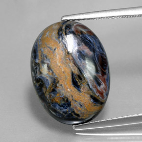 Piétersite multicolore naturelle coupe ovale, 8,32 ct, opaque