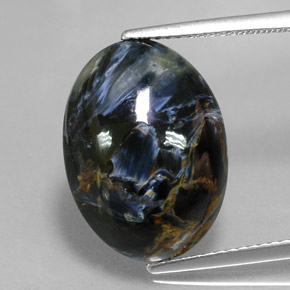 Pietersite Multicolore naturelle Coupe ovale, 8.86 ct, Opaque