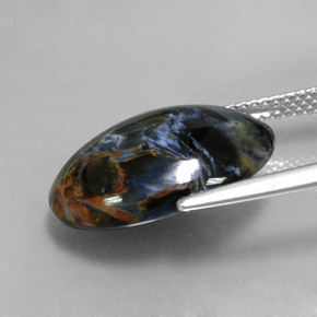 Pietersite Multicolore naturelle Coupe ovale, 8.86 ct, Opaque