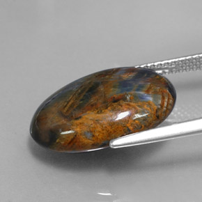 Piétersite multicolore naturelle coupe ovale, 8,32 ct, opaque