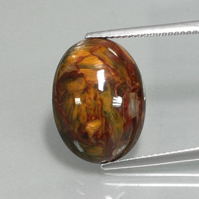 Pietersite Multicolore naturelle Coupe ovale, 9.80 ct, Opaque