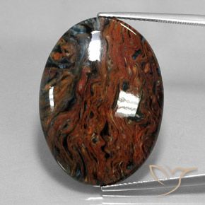 22.30ct Naturel Multicolore Pietersite, ovale, Opaque