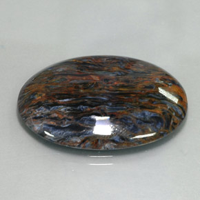 Pietersite Multicolore naturelle Coupe ovale, 21.37 ct, Opaque